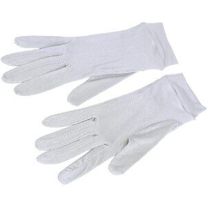 Women's Silver Gray Pure Silk Sunscreen UV Protection Silk Elastic Index Gloves